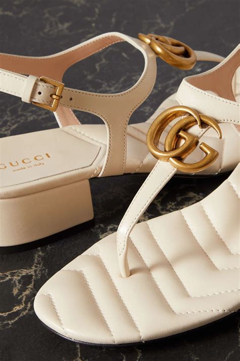 gucci marmont logo sandals|Gucci Marmont sandals review.